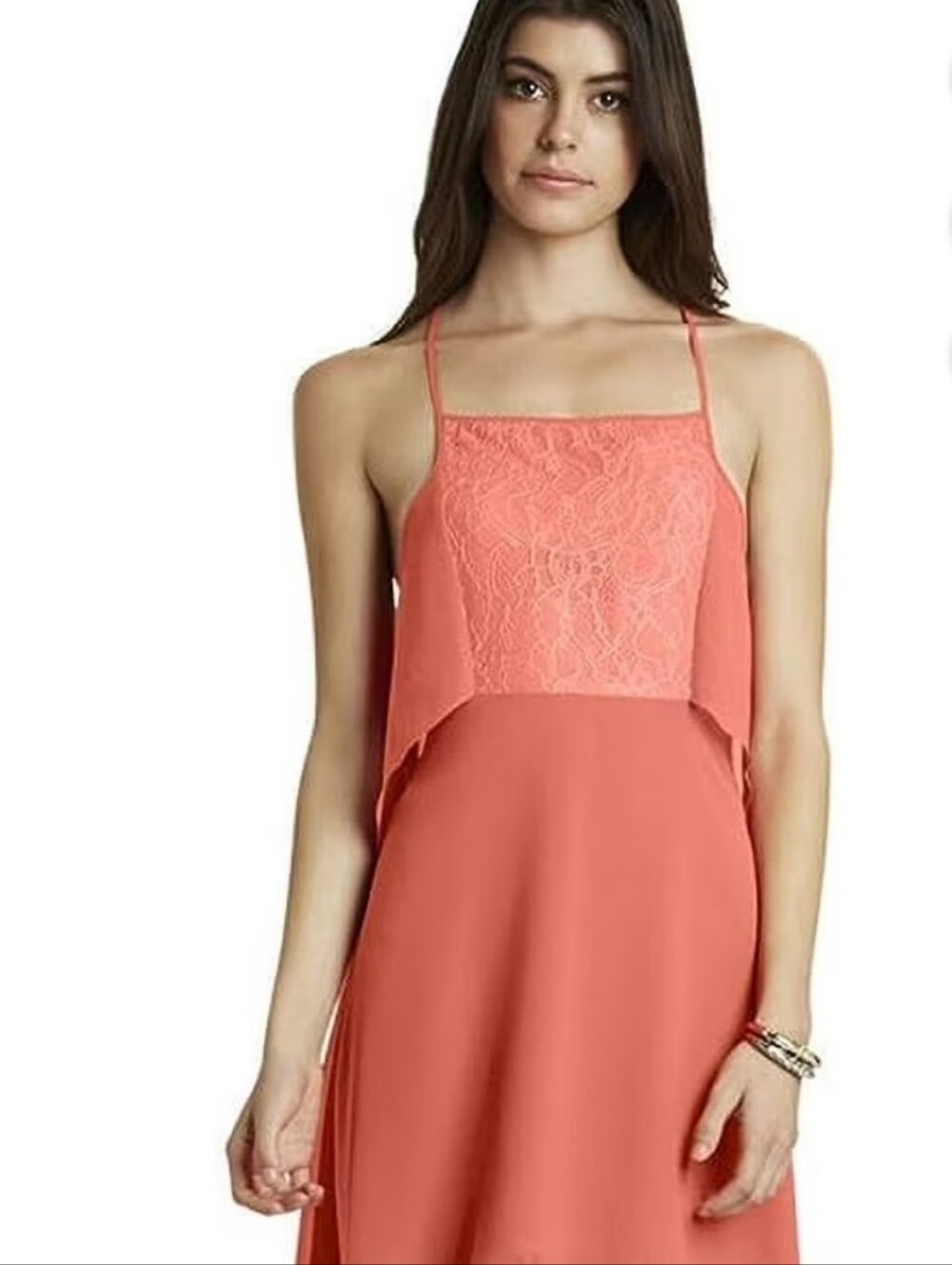 BCBGENERATION Layered Square Neck Mini Dress SIZE 4